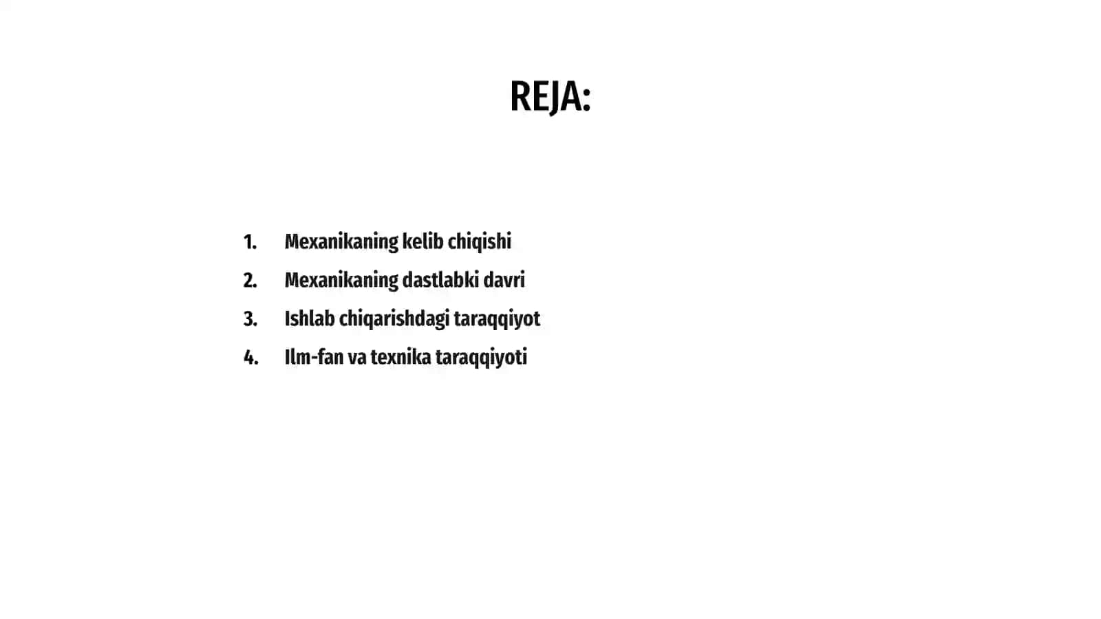 Mexanikaning rivojlanish tarixi 2