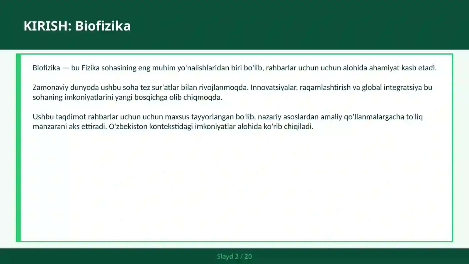 BIOFIZIKA 2