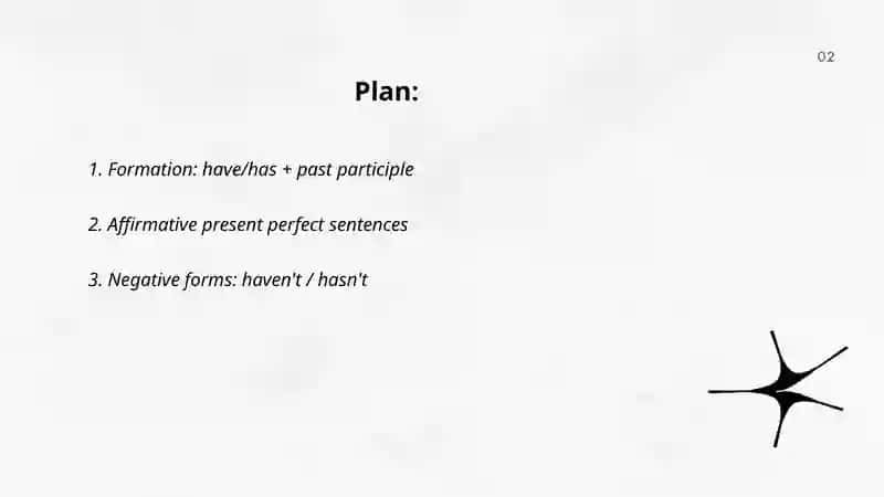 Present perfect tense 2