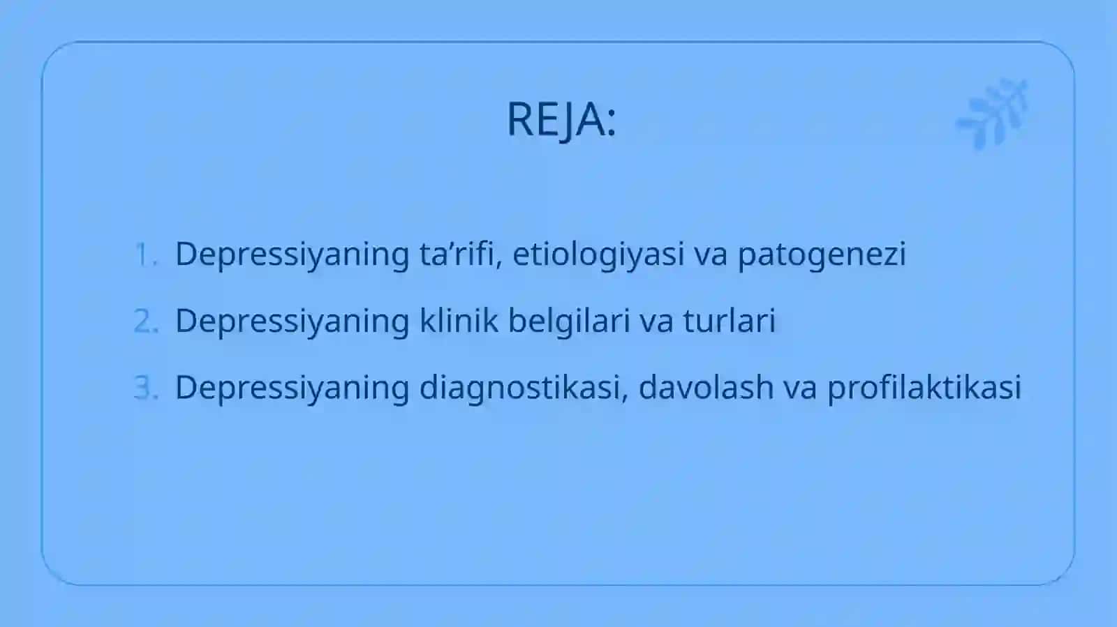 Depressiyalar 2
