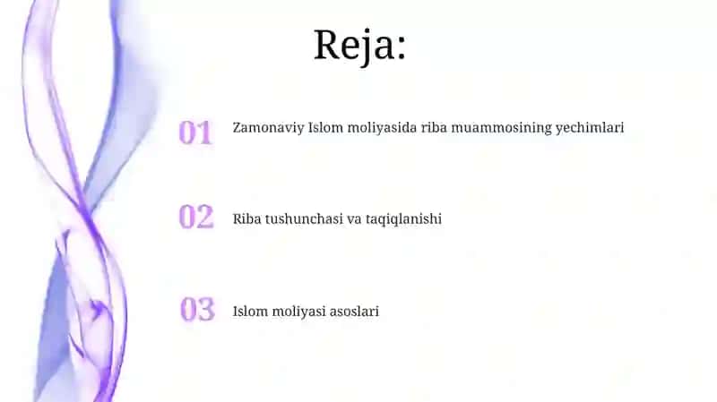 Islom moliyasi ribo masalasi 2