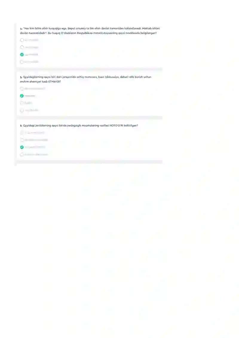 Psixologiya diagnostik test javoblari bilan 2