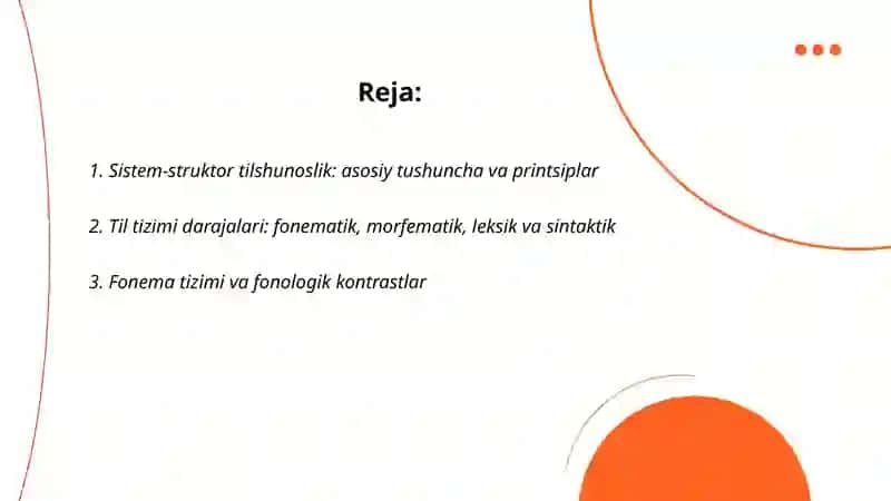 Sistem-struktor tilshunoslik 2