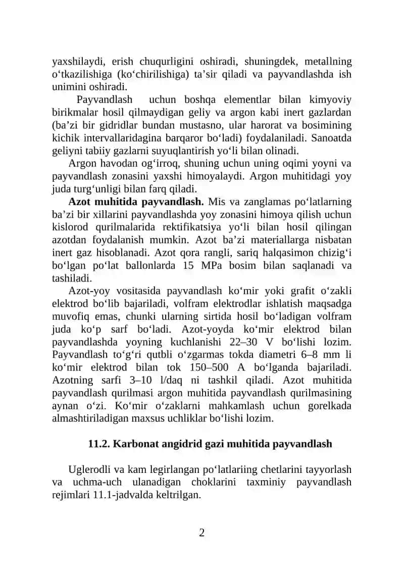 HIMОYA GАZLАR MUHITIDА PАYVАNDLАSH (HIMОYA GАZLАR MUHITIDА PАYVАNDLАSH TЕXNОLОGIYASI) 2