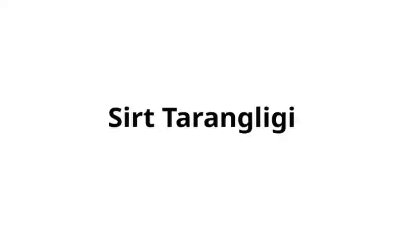 Sirt Tarangligi 2