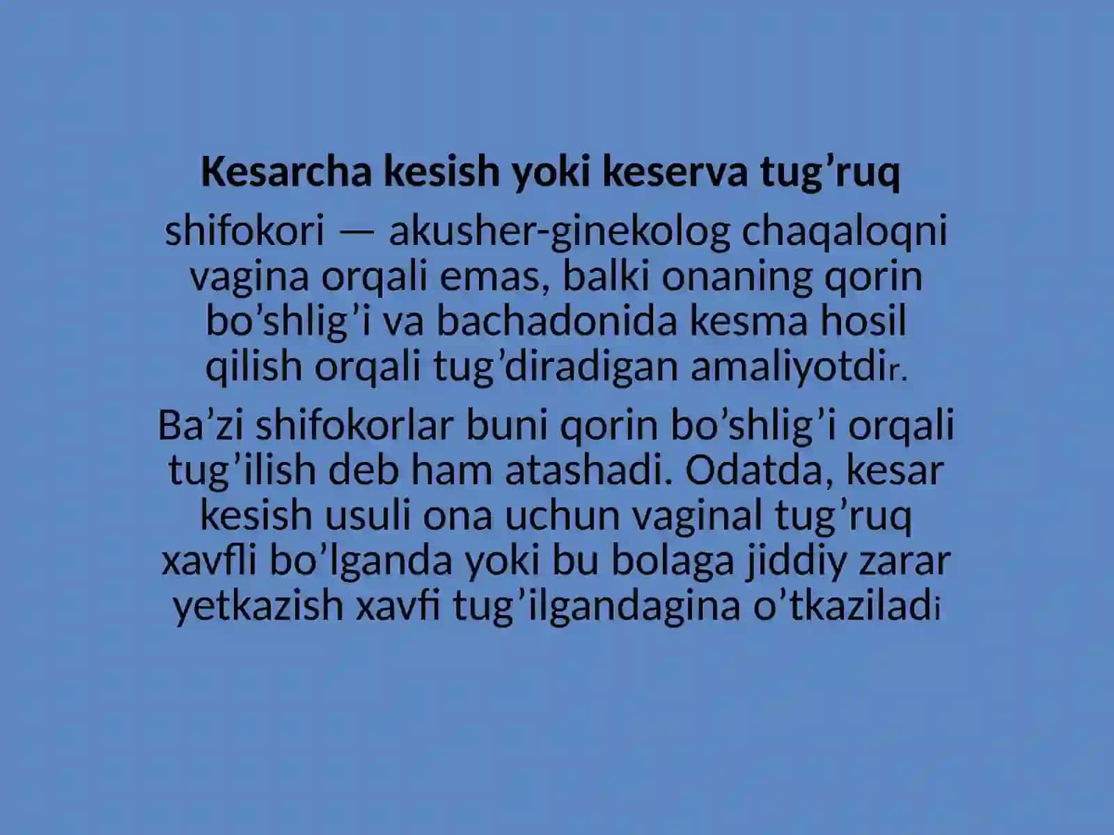 Keserva kesish operatsiyasi 2