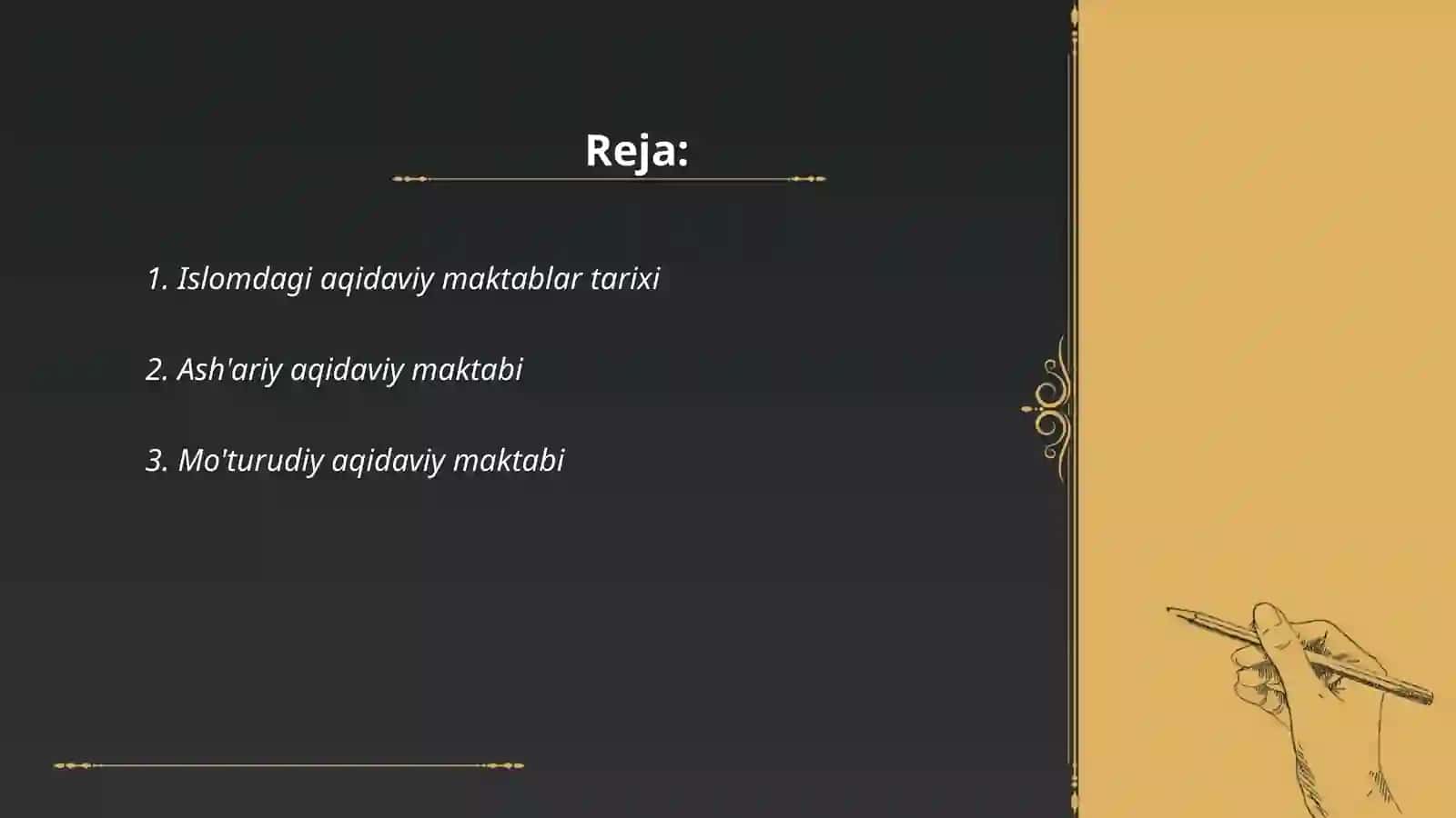Islomdagi aqidaviy maktablar tarixi 2