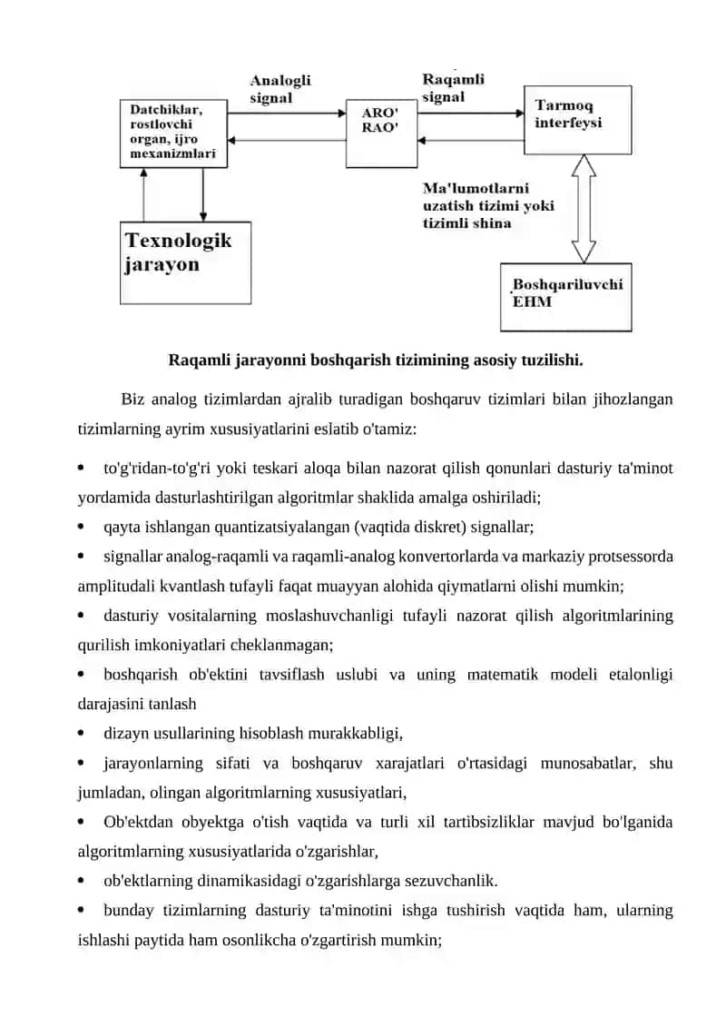 Raqamli avtomatik boshqaruv tizimlari 2