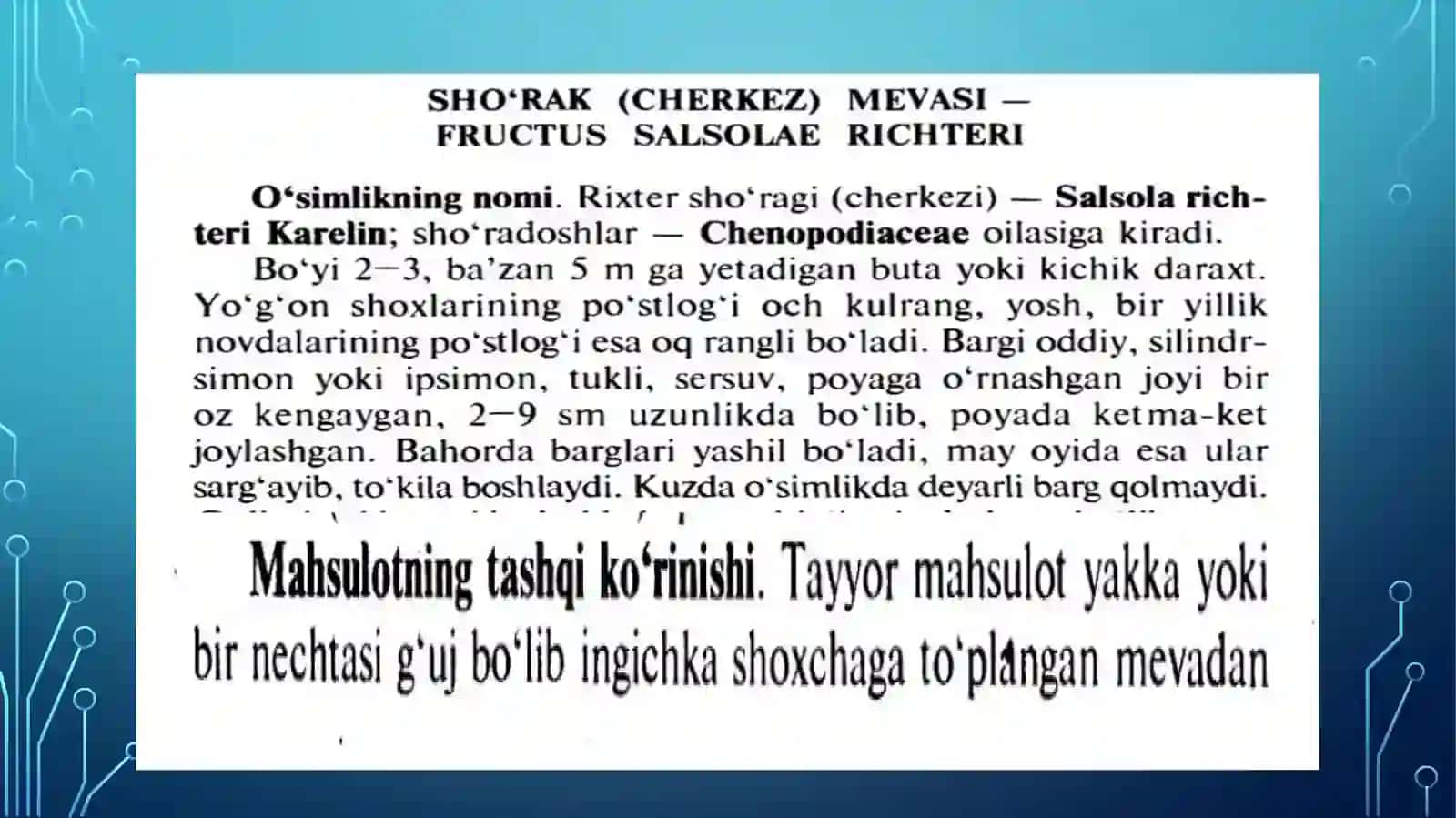 Tarkibida izoxinolinunumiga kiruvchi alkaloidlar 2