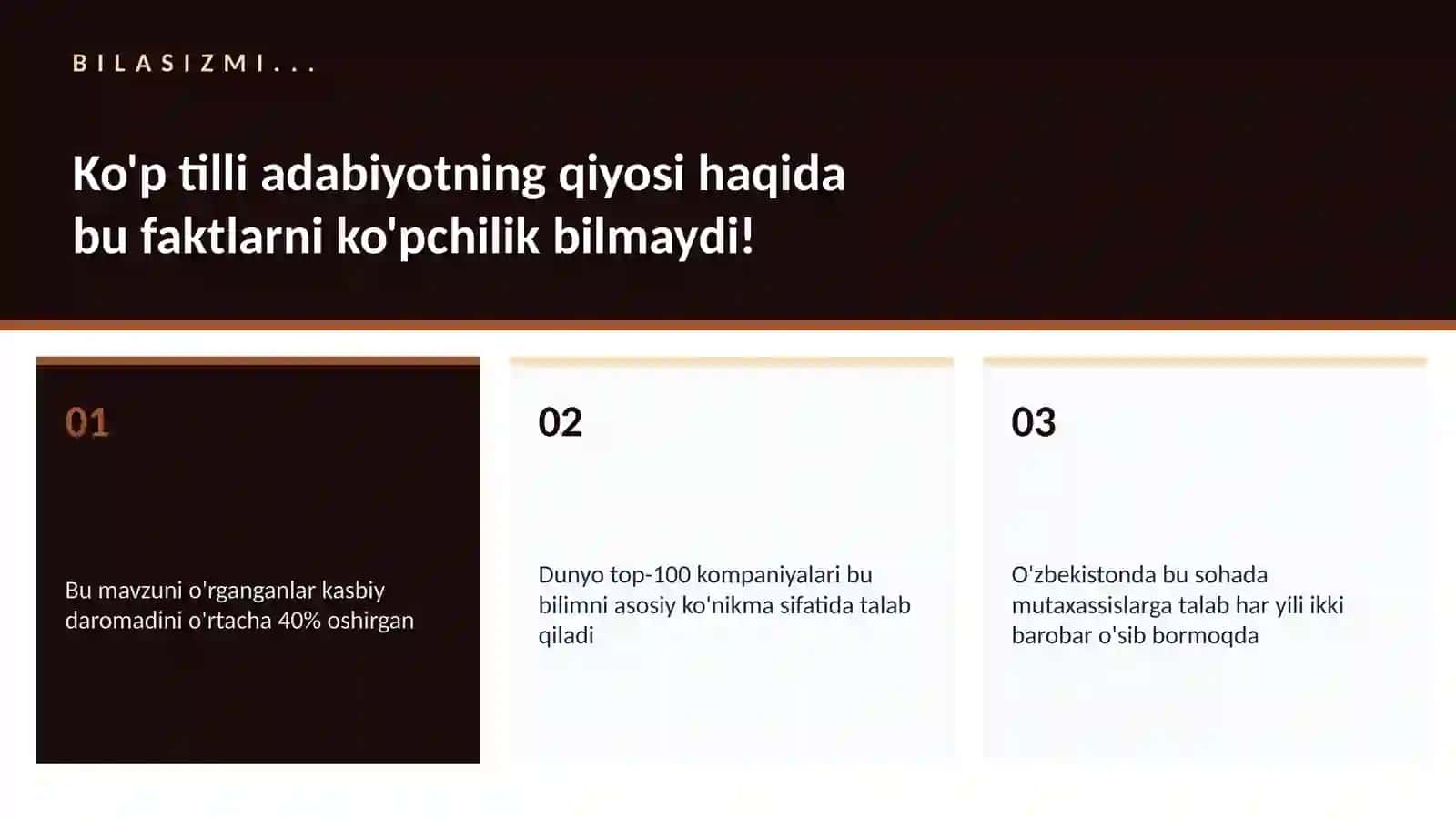 Ko'p tilli adabiyotning qiyosi 2