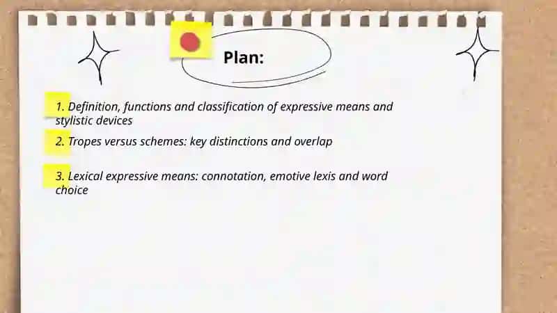 Expressive means and stylistic devices: General overview 2