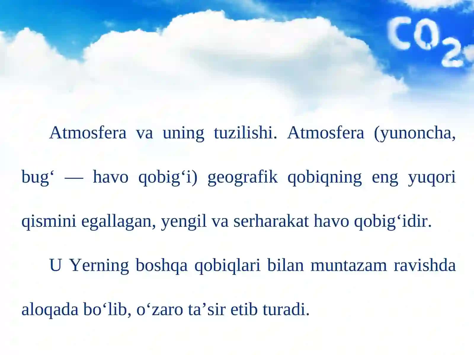 Atmosfera. Yerning iqlim mintaqalari 2