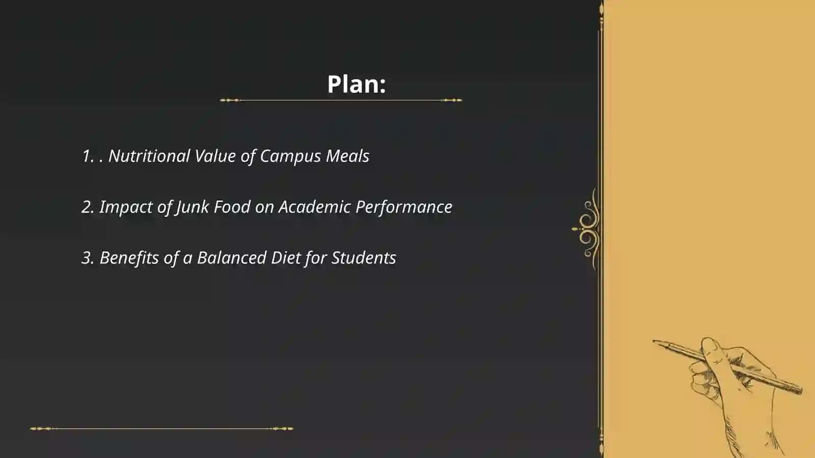 Nutritional Value of Campus Meals 2