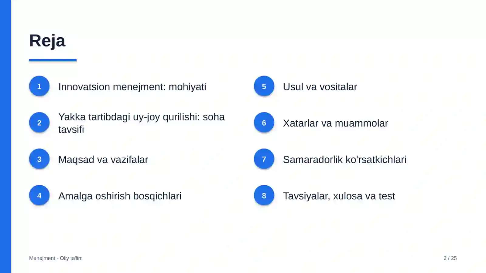 Yakka tartibdagi uy-joy qurilishida innovatsion menejment 2