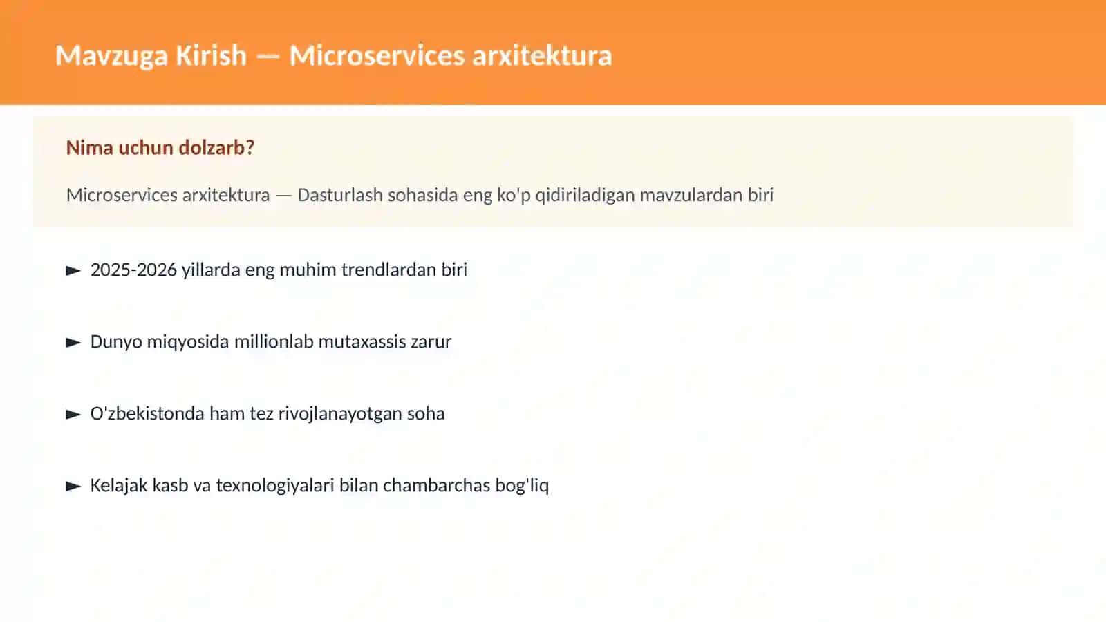 Microservices arxitektura 2
