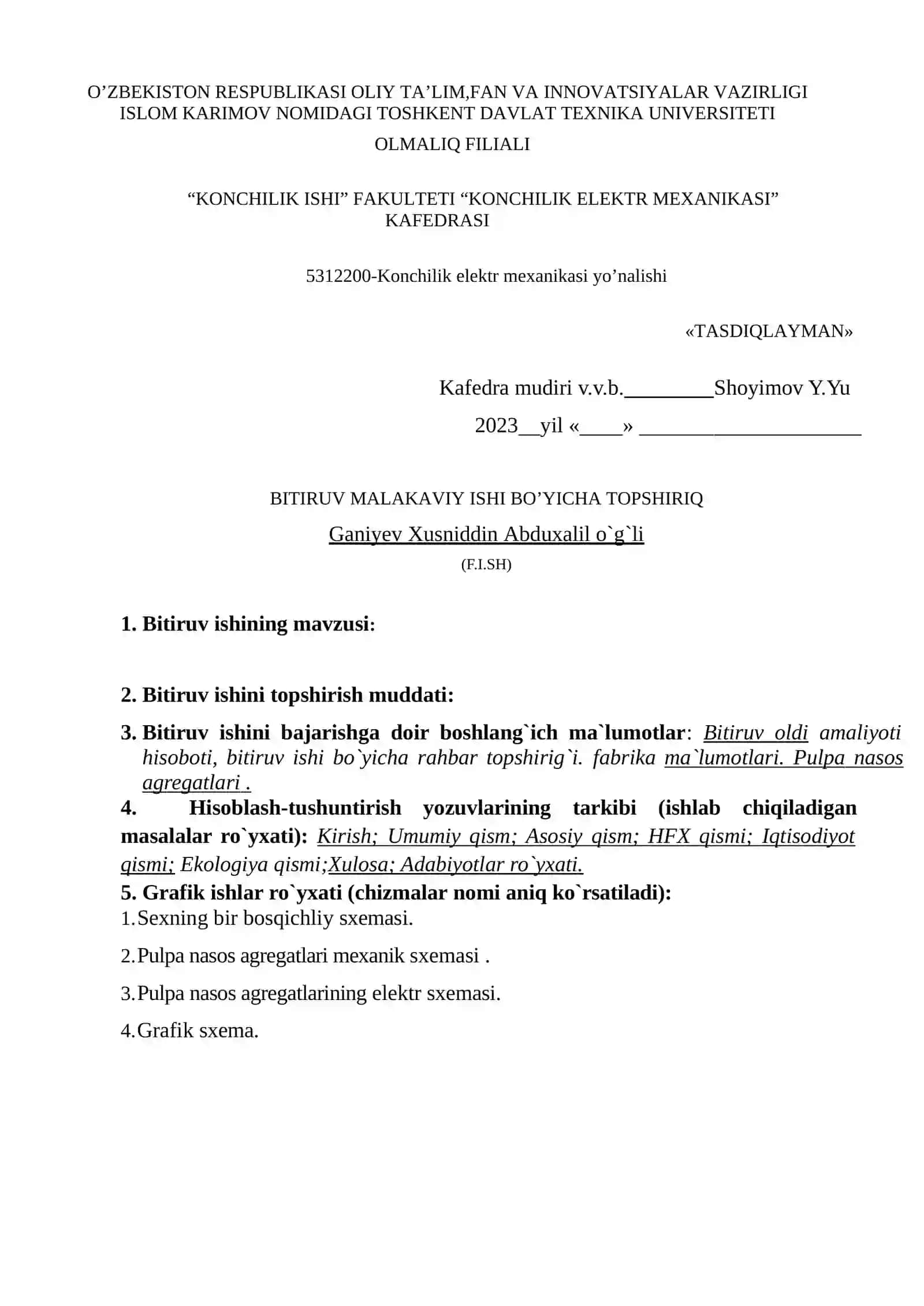 Konchilik elektr mexanikasi 2