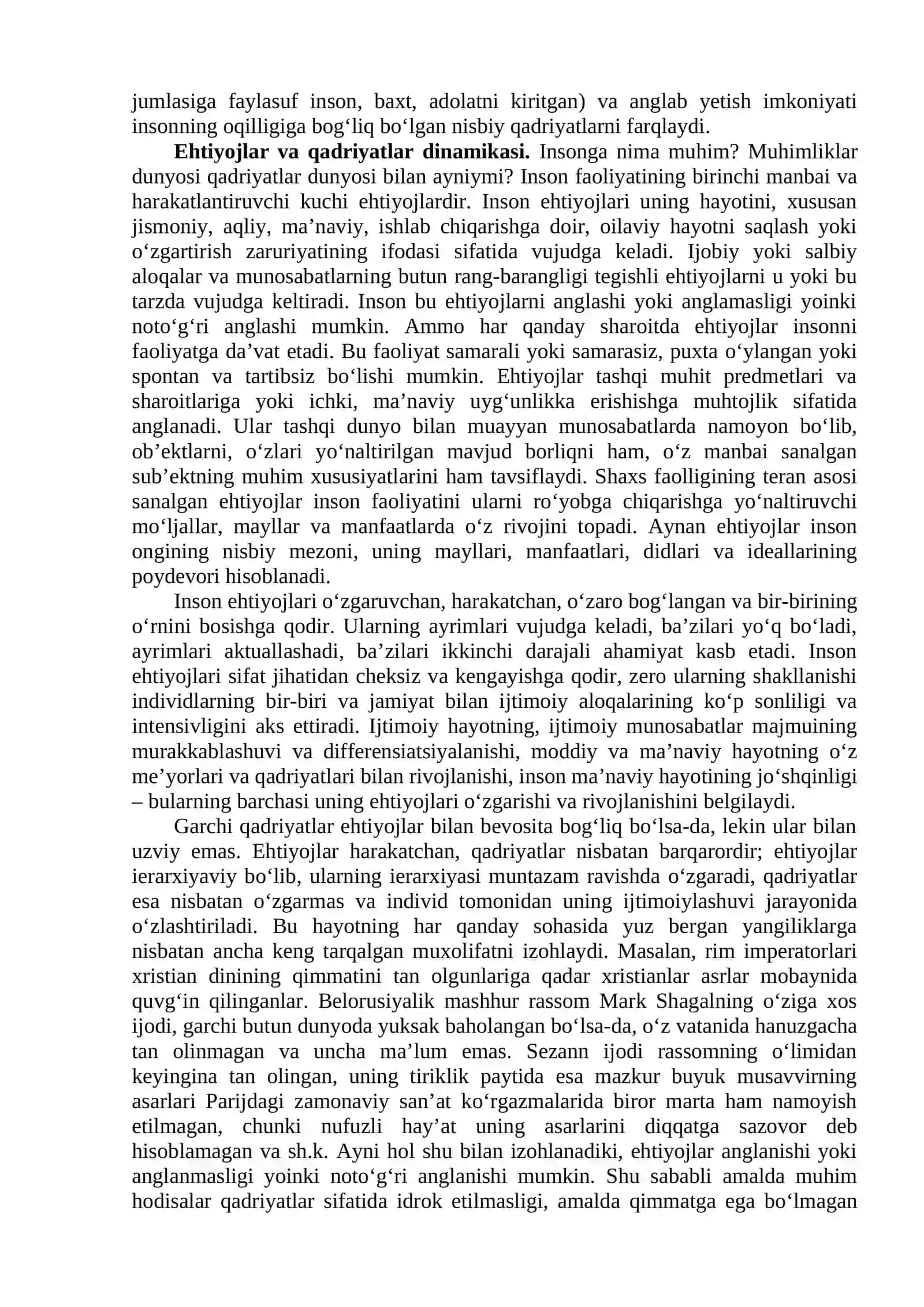 Qadriyatlar falsafasi (aksiologyia) 2