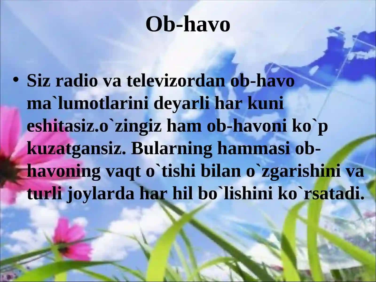 Ob – havo va iqlim 2
