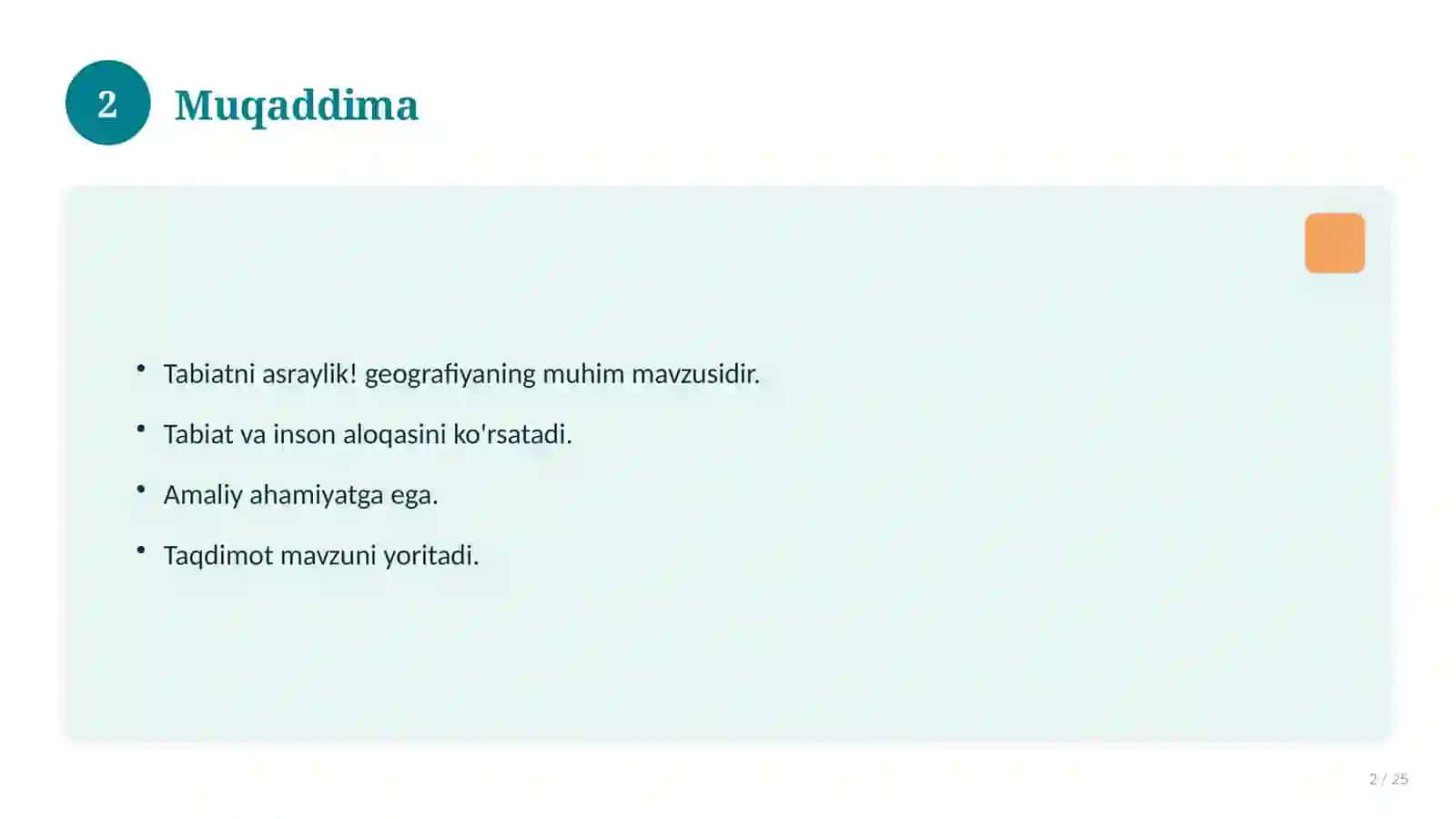 Tabiatni asraylik! 2