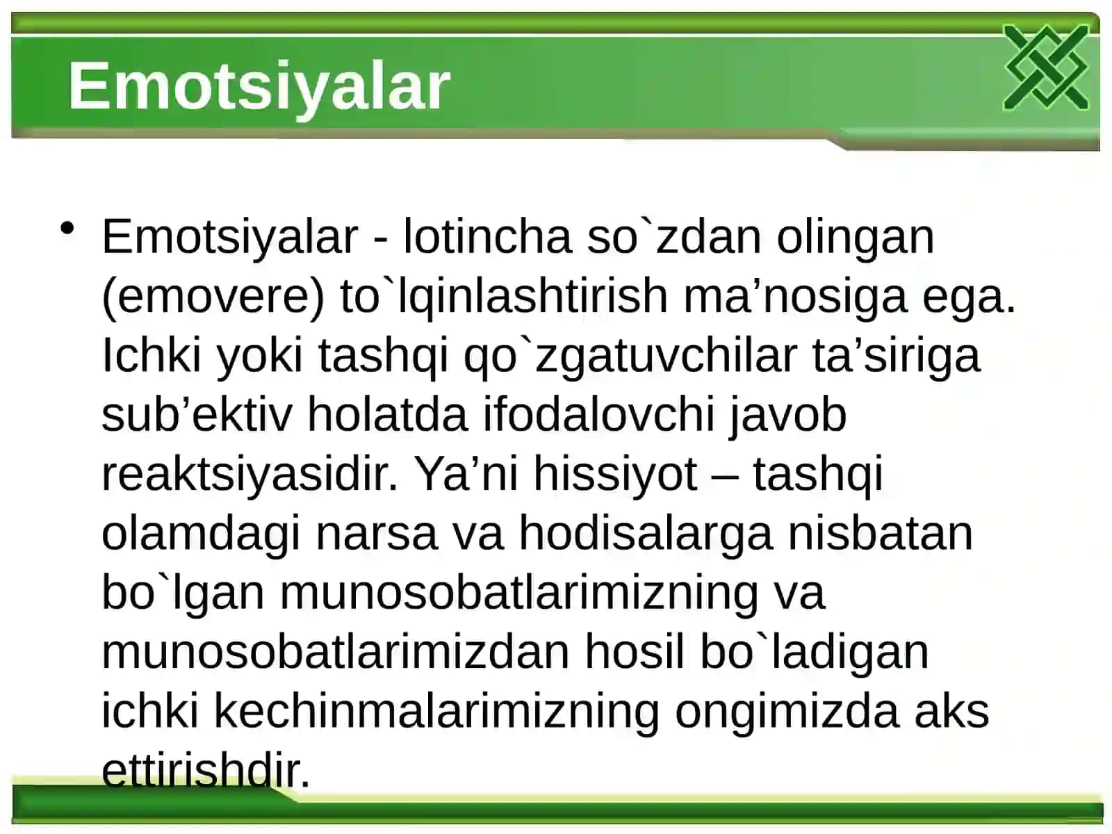 Emotsiyalar 2