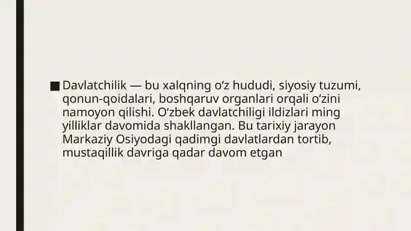Oʻzbekistonning davlatchilik tarixi 2