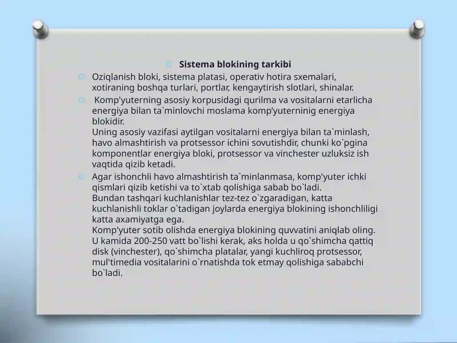 SISTEMA BLOKI TARKIBI 2