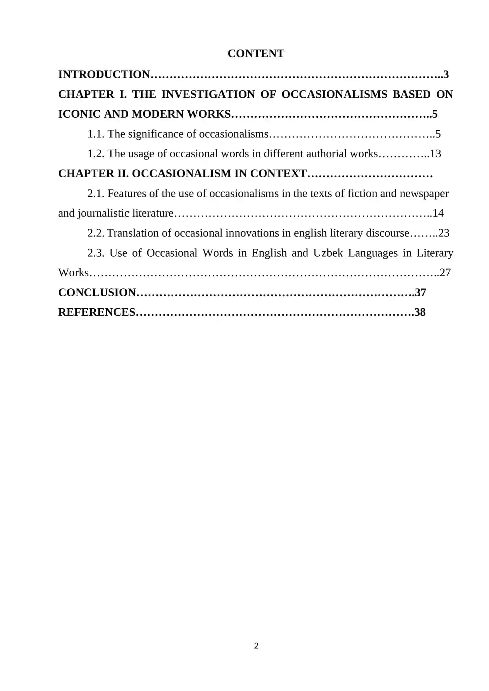 COURSE WORK: occasionalisms in literary texts in English 2
