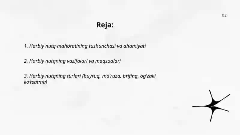 Harbiy nutq maxorati haqida tushuncha 2