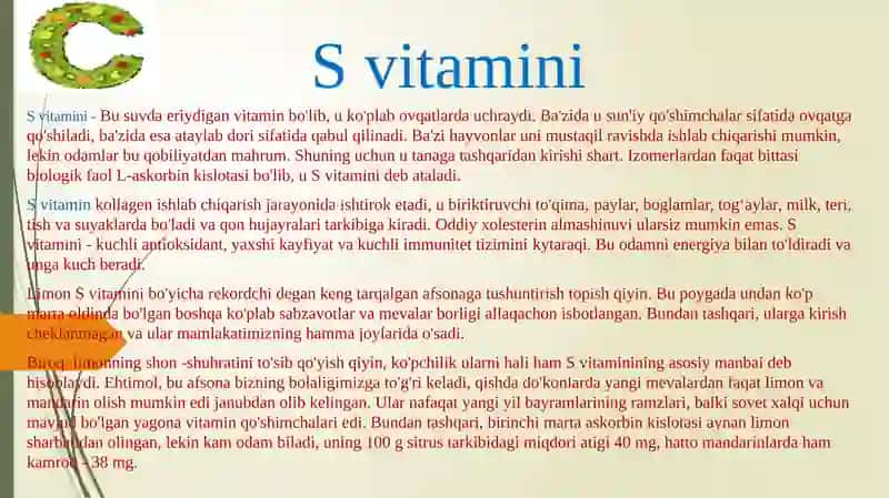 S vitamini 2
