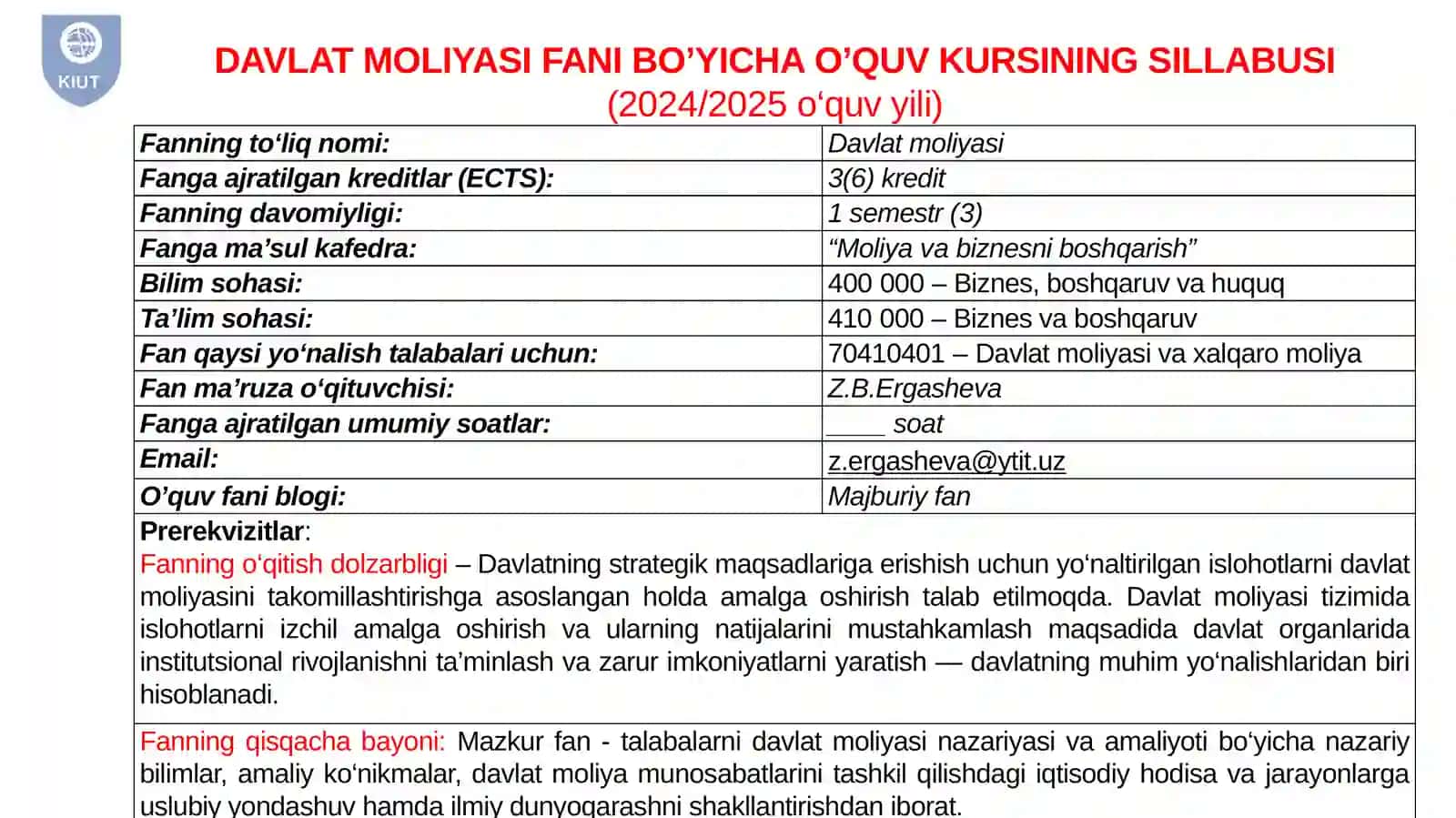 DAVLAT MOLIYASI FANI 2