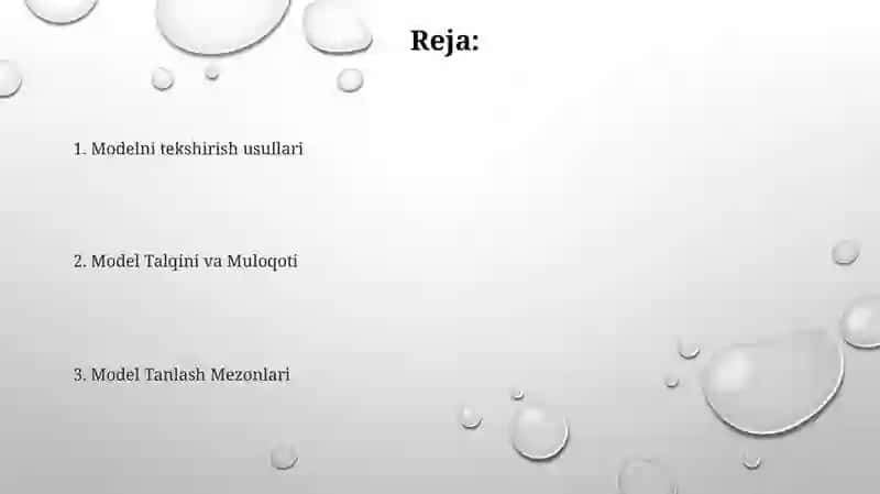 Modellashtirish metodlari va uning xususiyatlari 2