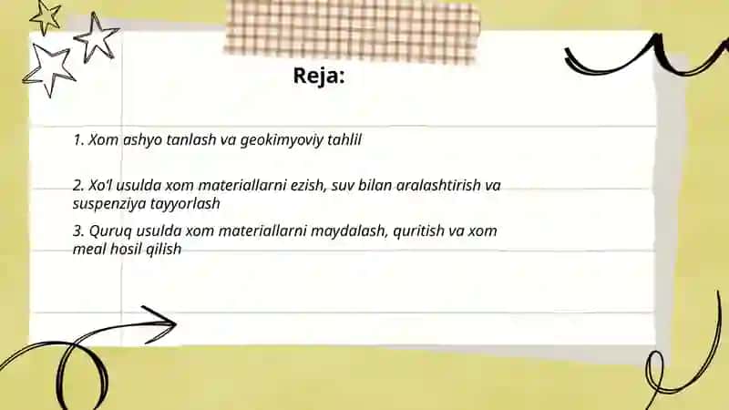 Xo‘l va quruq usulda sement ishlab chiqarish texnologiyasi 2