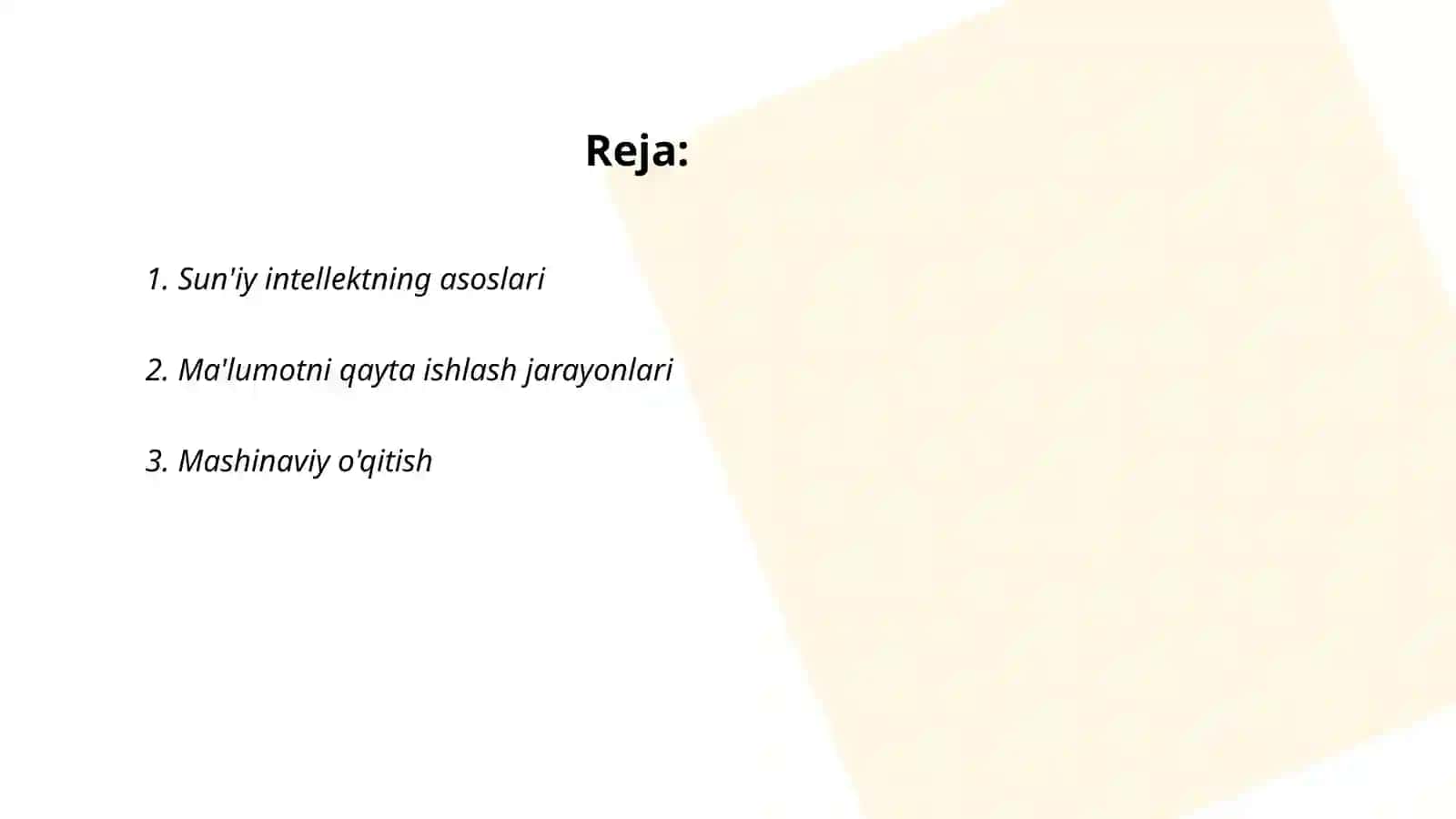Sun'iy intellektning asoslari 2