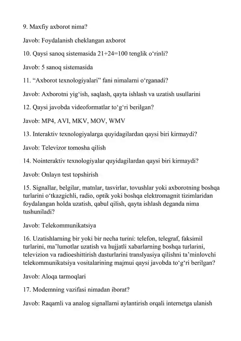 Argos Test Javoblari 2025-yil | 100 foizlik baza 2