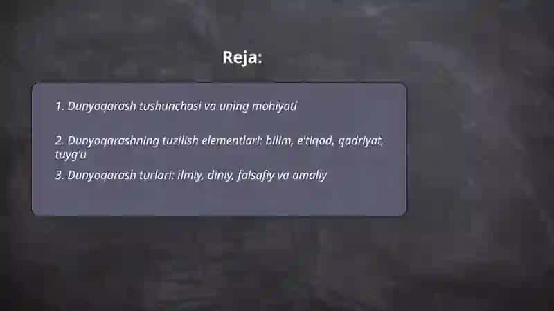 Dunyoqarashning mohiyati tuzilishi va funksiyasi 2