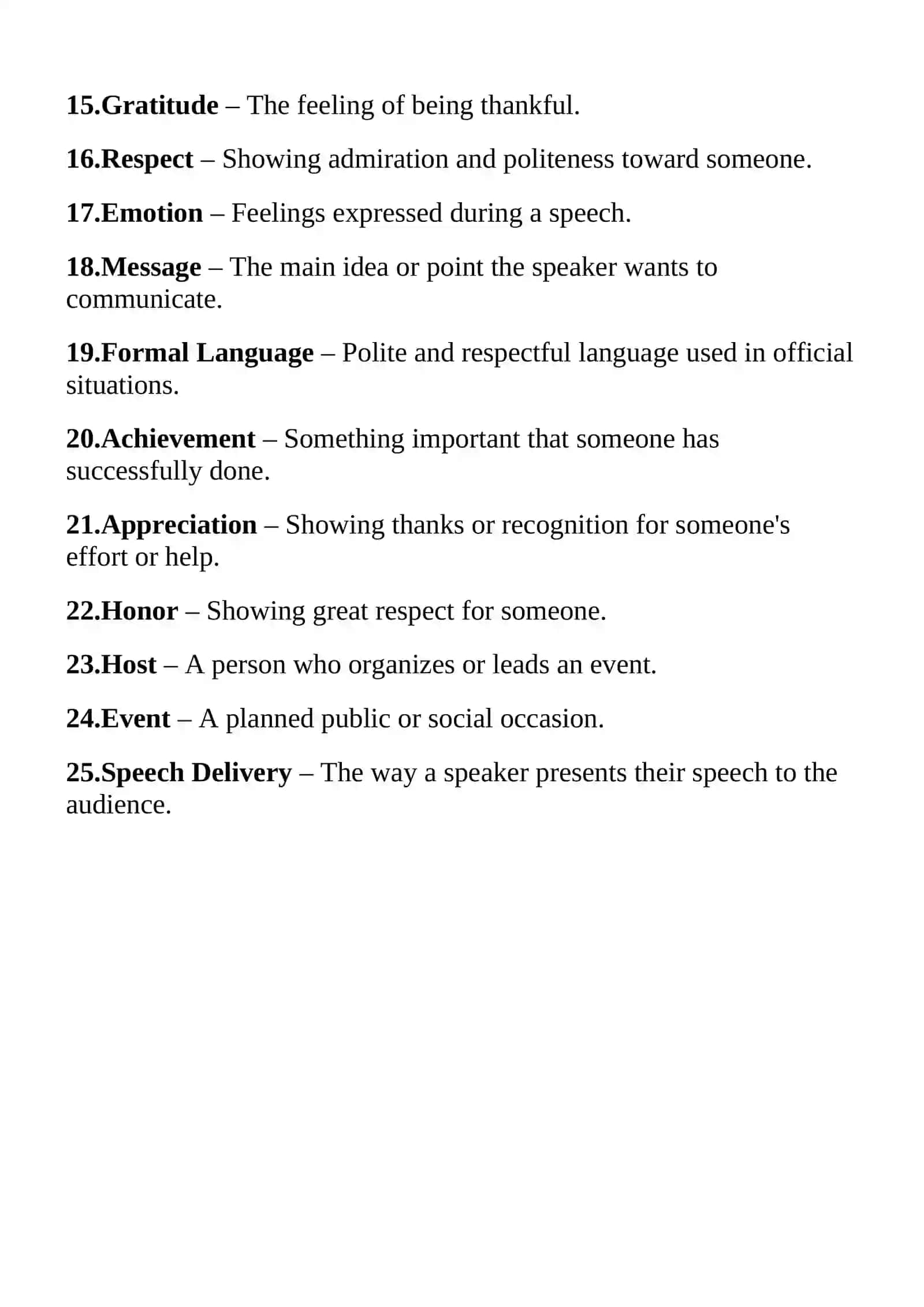 Special Occasion Speech 2