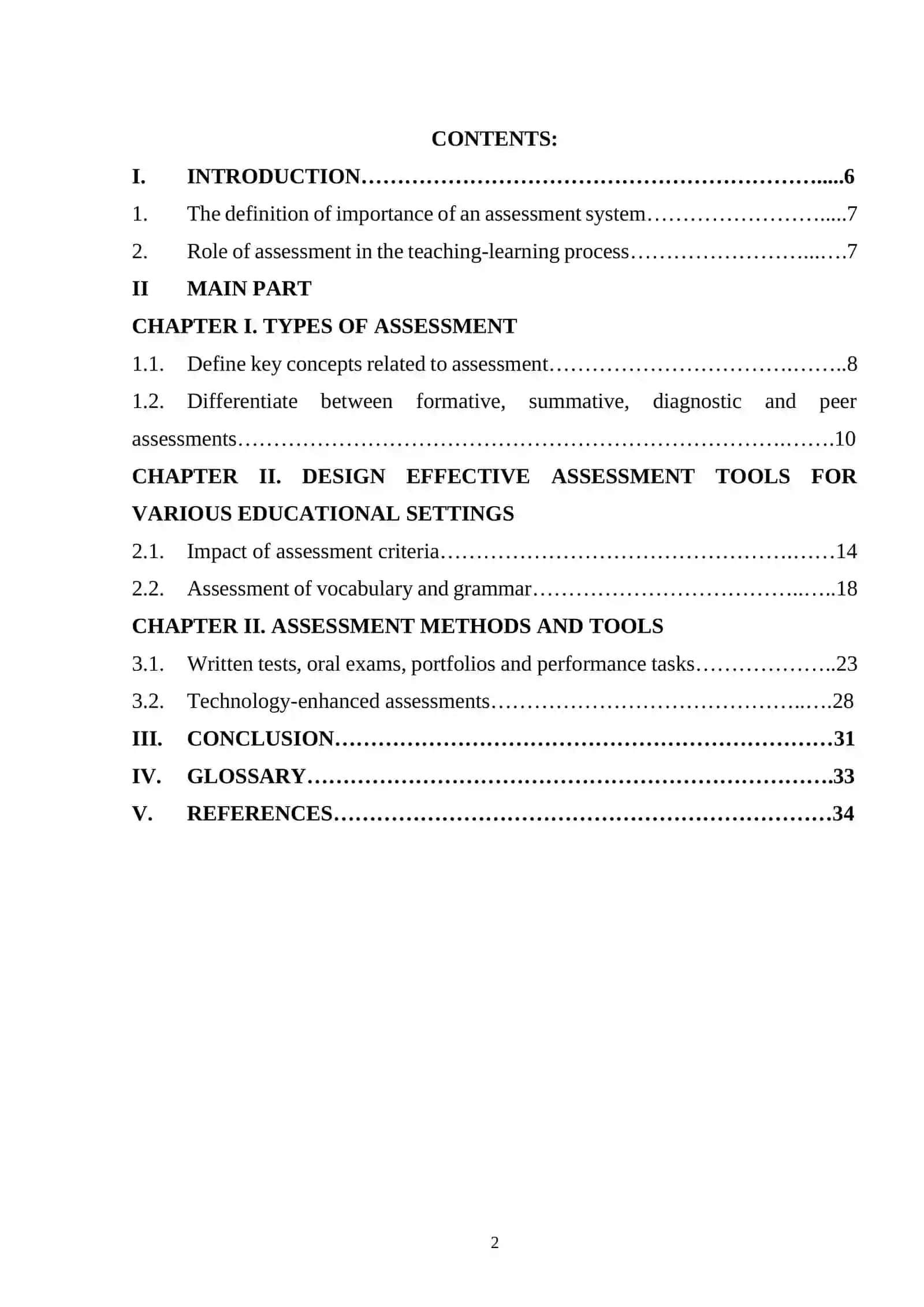 Types of assessment 2