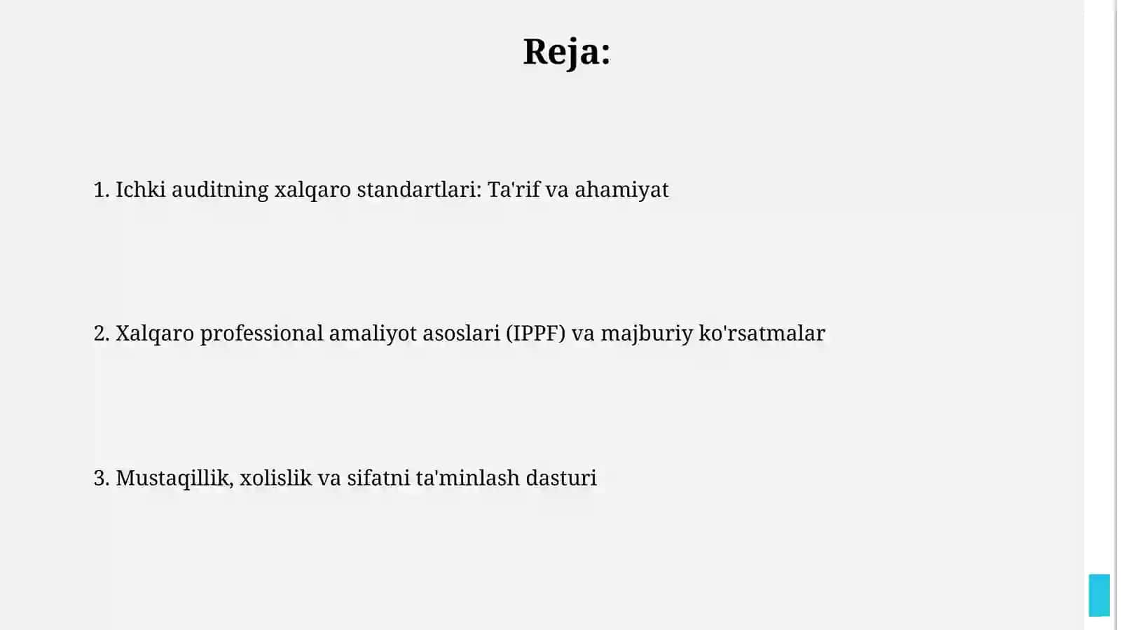 Ichki auditning xalqaro standartlari 2