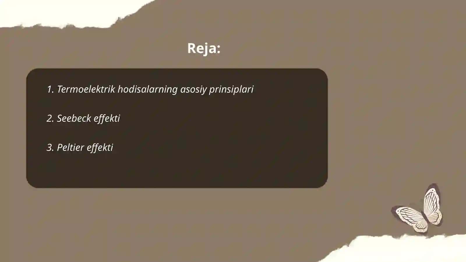 Termoelektrik hodisalar 2