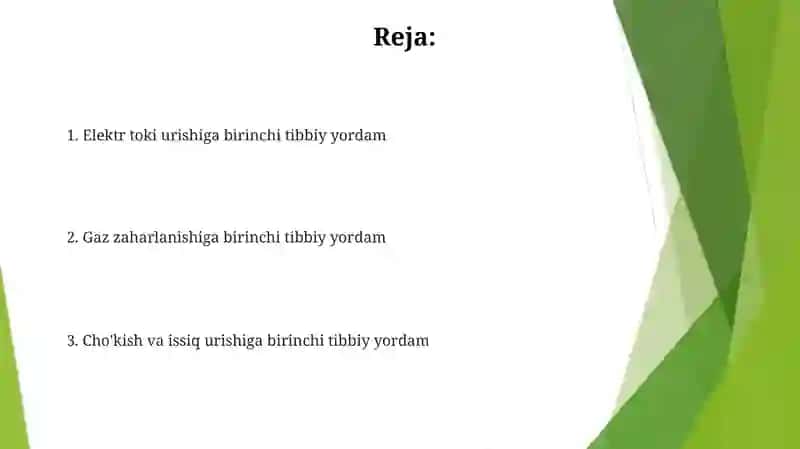 Elektr toki urishiga birinchi tibbiy yordam 2