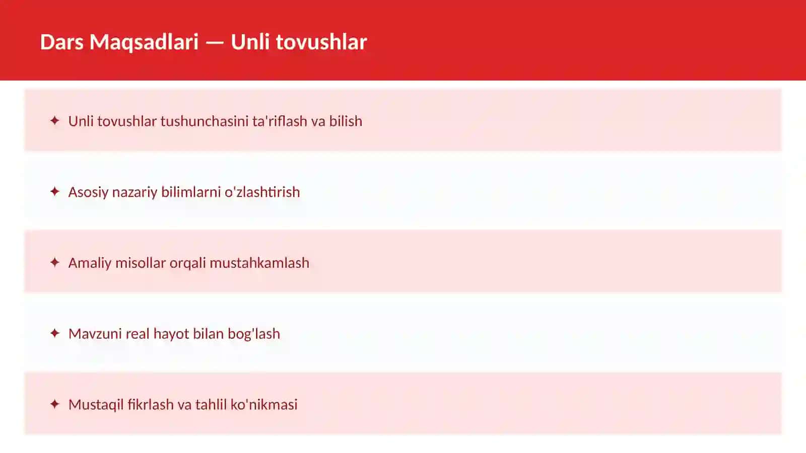O'ZBEK TILI Fonetika asoslari 2