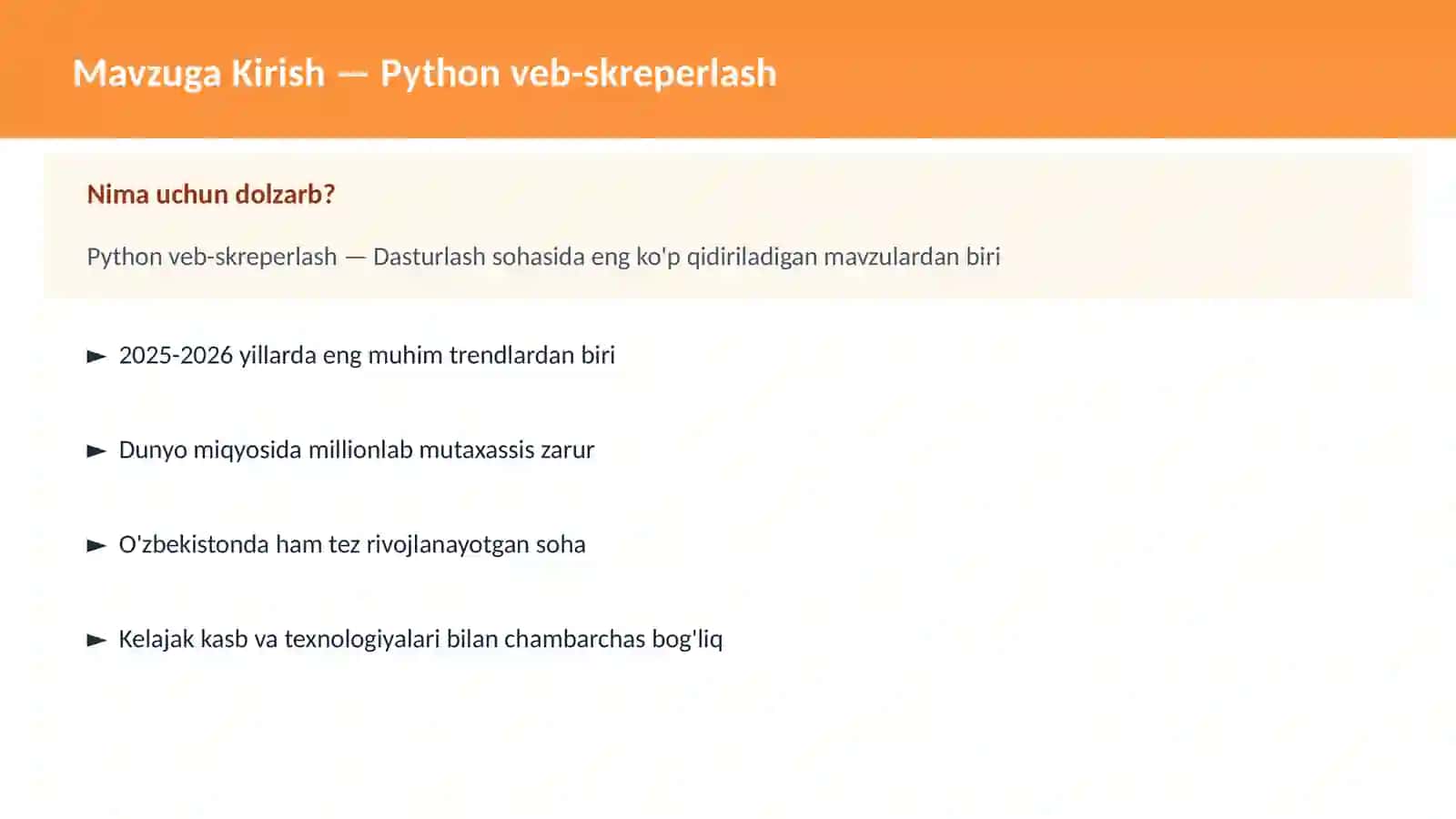 DASTURLASH | PYTHON DASTURLASH 2