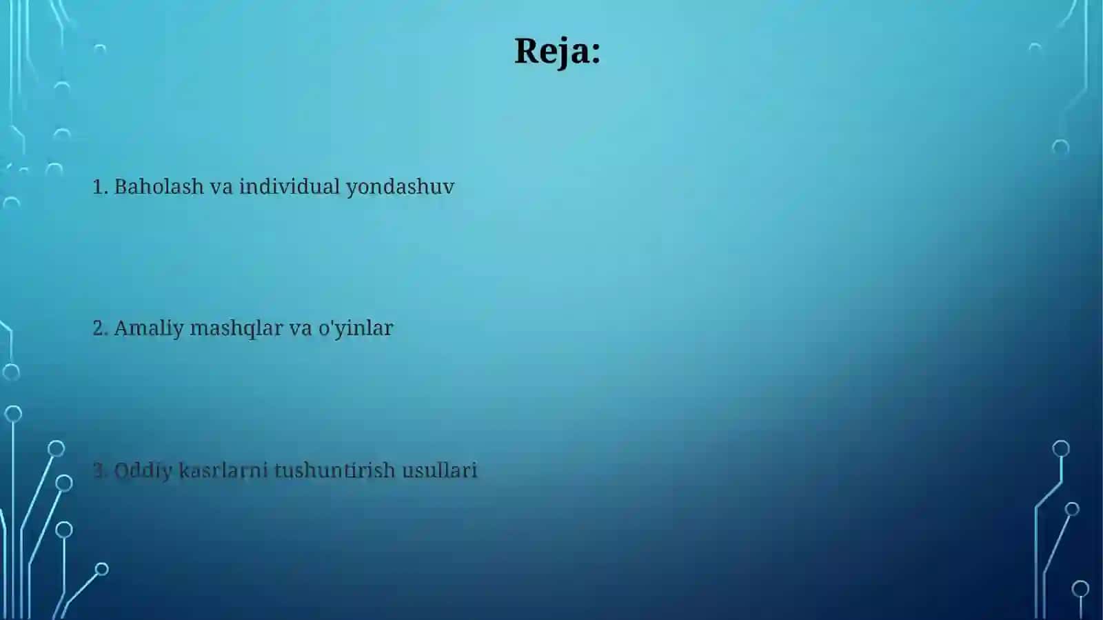 Oddiy kasrlarni tushuntirish usullari 2