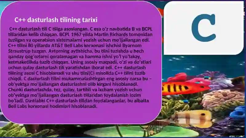 c++ dasturlash tili 2