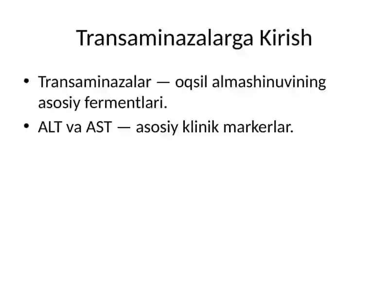Transaminazalar, Katepsinlar va Neyromediatorlar 2