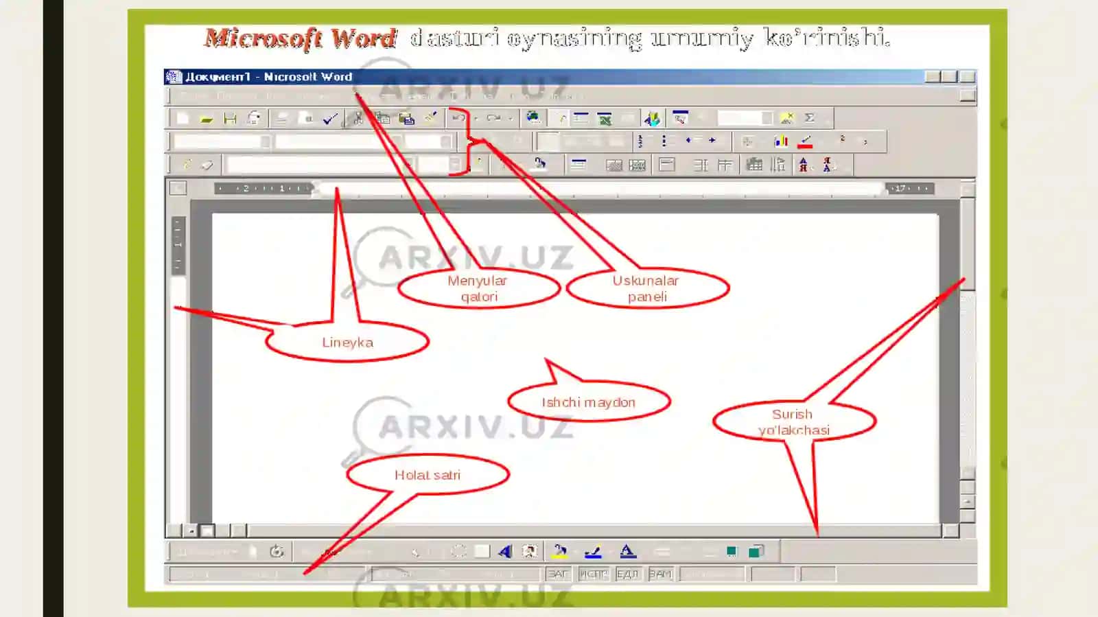 Wordmatnmuxarririda“glavnaya“menyusidanfoydalanish 2