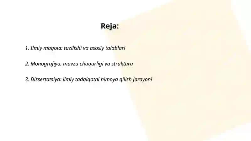 Ilmiy uslub janrlari 2
