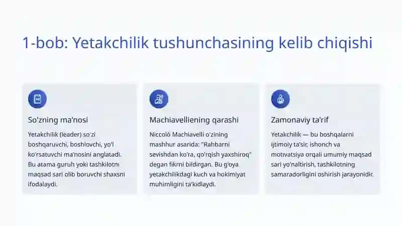 Yetakchilik va Liderlik Nazariyalari 2