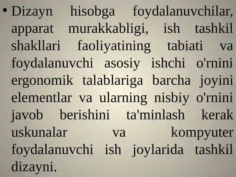 Ergonomik tashqi va ichki dizayn 2