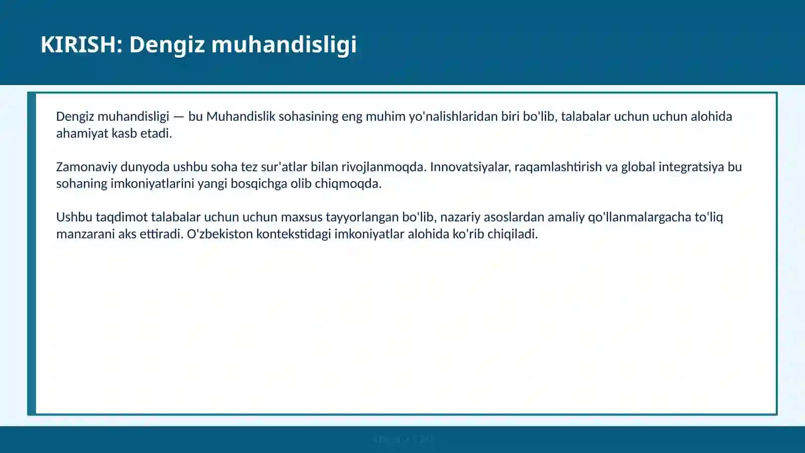 Dengiz muhandisligi 2
